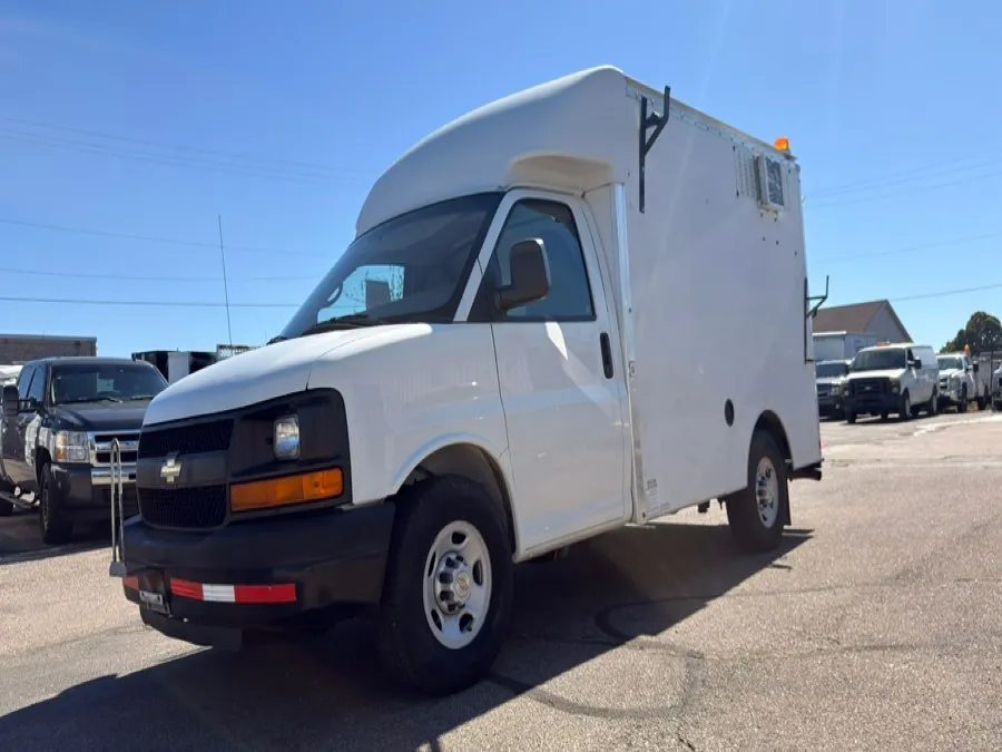 White 2012 Chevrolet Express Commercial Cutaway RWD 3500 139" WB Work Van for sale in Dayton, OH