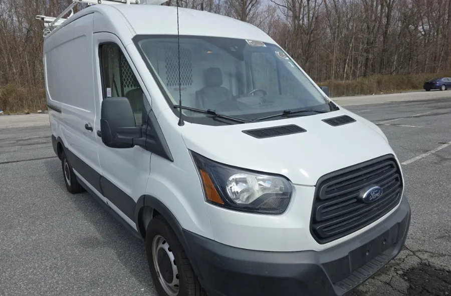 White 2019 Ford Transit Van T-150 130" Med Rf 8600 GVWR Sliding RH Dr for sale in Dayton, OH