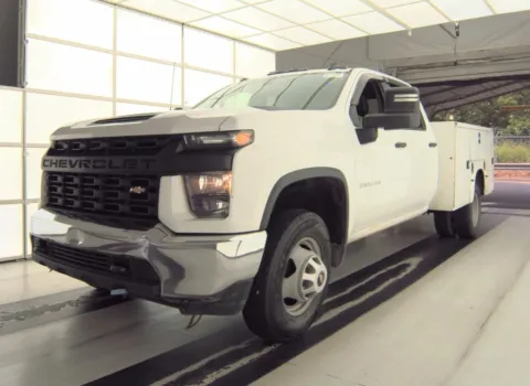 White 2021 Chevrolet Silverado 3500HD CC 2WD Crew Cab 177" WB, 60" CA Work Truck for sale in Dayton, OH