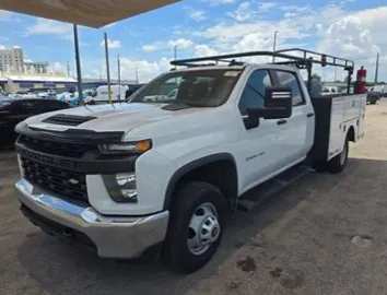 White 2022 Chevrolet Silverado 3500 HD CC 2WD Crew Cab 177" WB, 60" CA Work Truck for sale in Dayton, OH