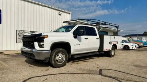 White 2022 Chevrolet Silverado 3500 HD CC 2WD Crew Cab 177" WB, 60" CA Work Truck for sale in Dayton, OH