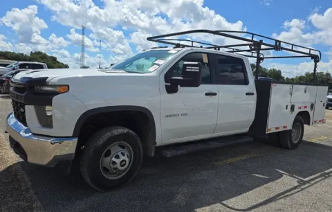 White 2022 Chevrolet Silverado 3500 HD CC 2WD Crew Cab 177" WB, 60" CA Work Truck for sale in Dayton, OH