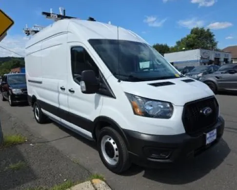 White 2021 Ford Transit Cargo Van T-250 148" Hi Rf 9070 GVWR RWD for sale in Dayton, OH