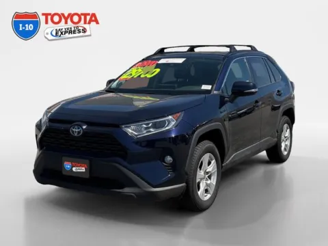 Blue 2021 Toyota RAV4 Hybrid XLE for sale in Indio, CA