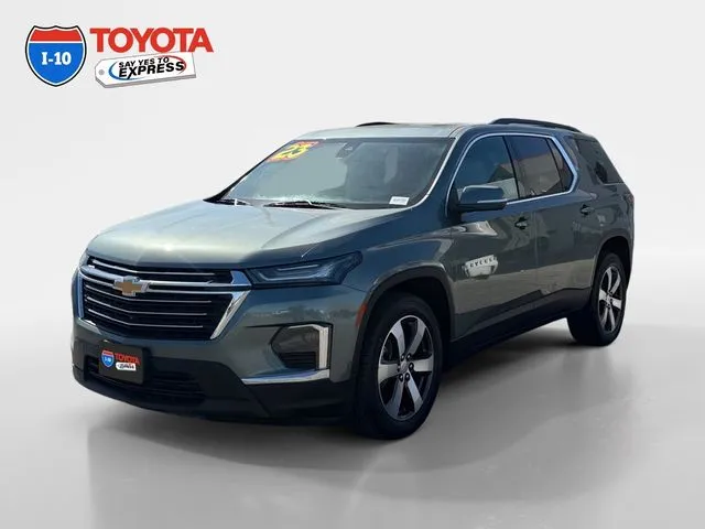Silver 2023 Chevrolet Traverse LT Leather for sale in Indio, CA