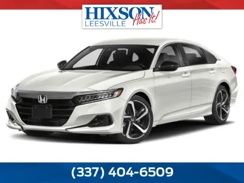 White 2022 Honda Accord Sedan Sport for sale in Leesville, LA