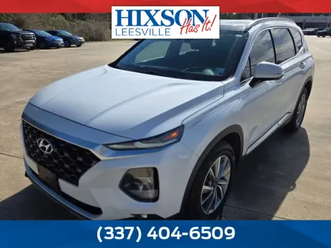 White 2019 Hyundai Santa Fe Ultimate for sale in Leesville, LA