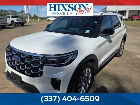 White 2025 Ford Explorer Platinum for sale in Leesville, LA