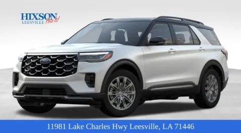 White 2025 Ford Explorer Platinum for sale in Leesville, LA