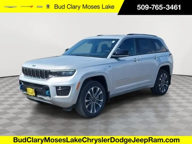 Silver 2023 Jeep Grand Cherokee 4xe Overland for sale in Moses Lake, WA