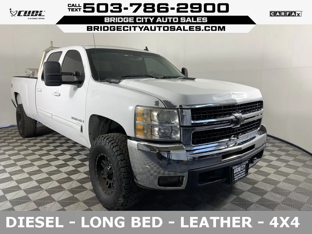 White 2009 Chevrolet Silverado 3500HD SRW LTZ for sale in Milwaukie, OR