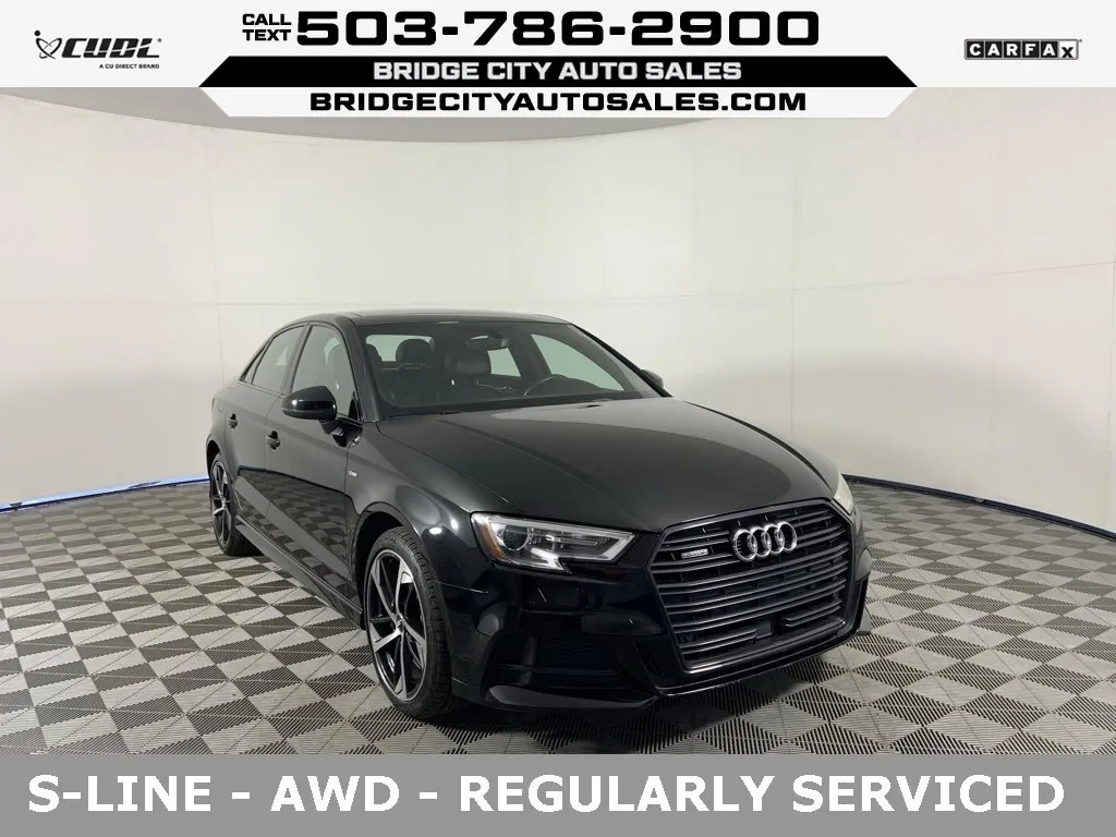 Black 2020 Audi A3 Sedan S line Premium for sale in Milwaukie, OR