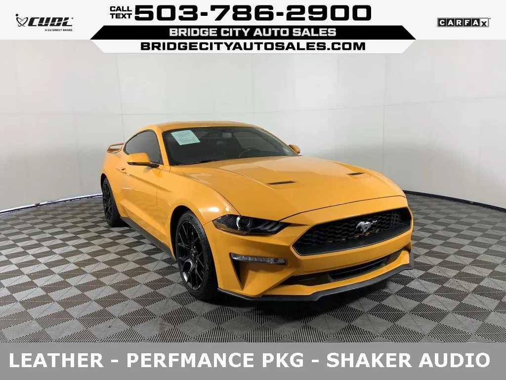 Orange 2018 Ford Mustang EcoBoost Premium for sale in Milwaukie, OR
