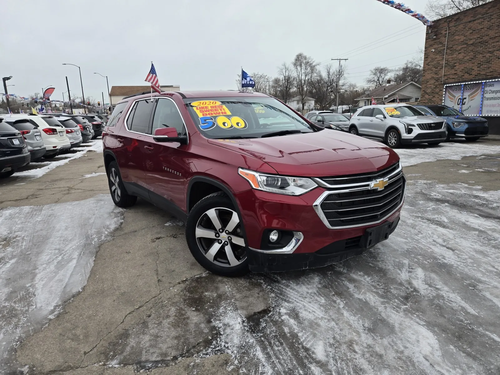 Red 2020 Chevrolet Traverse LT Leather for sale in Gary, IN