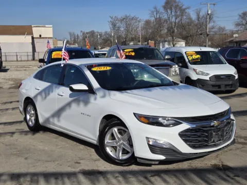 White 2021 Chevrolet Malibu LS Fleet for sale in Gary, IN