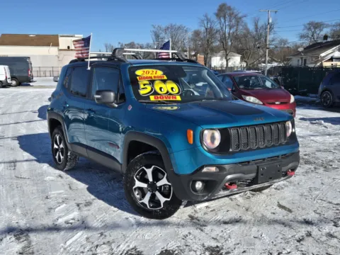 Blue 2021 Jeep Renegade Trailhawk for sale in Gary, IN