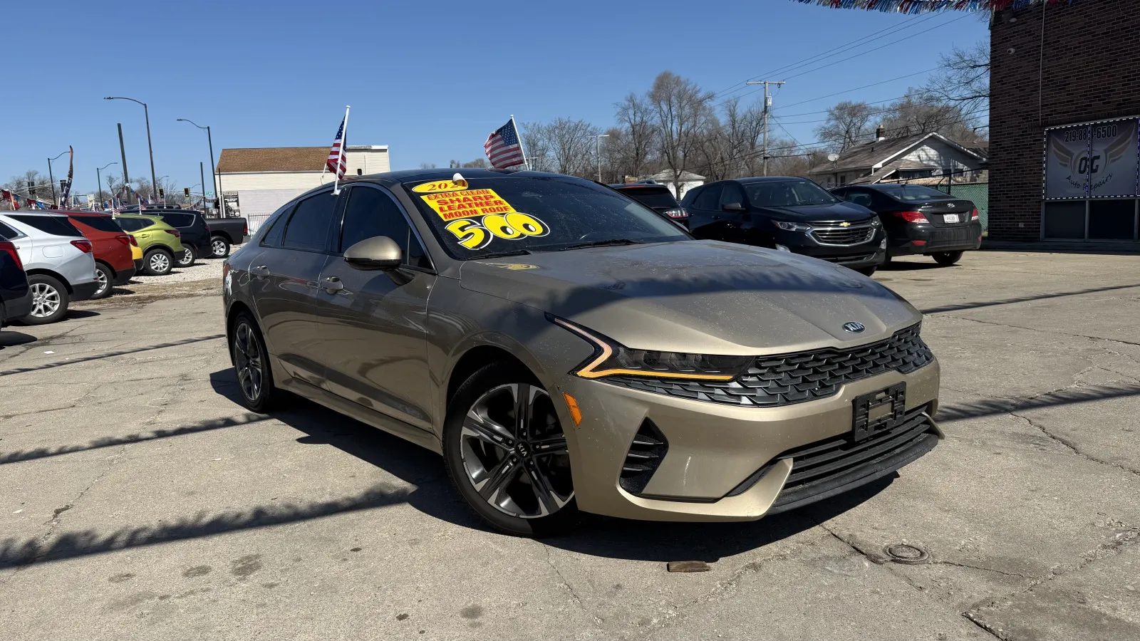 Beige 2021 Kia K5 EX for sale in Gary, IN