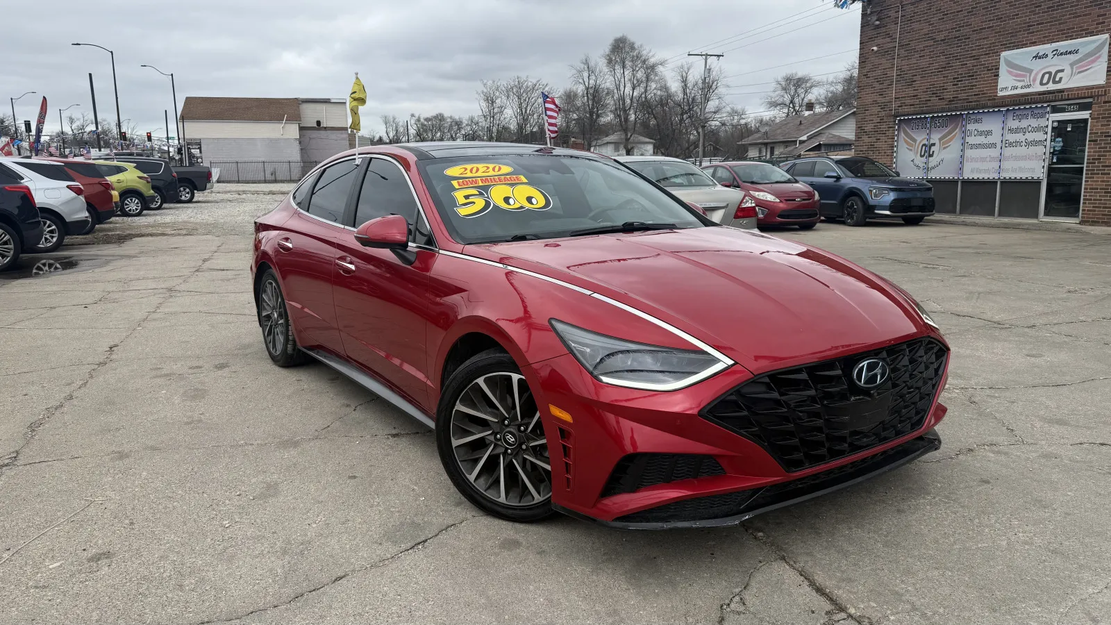 Red 2020 Hyundai SONATA Limited for sale in Gary, IN