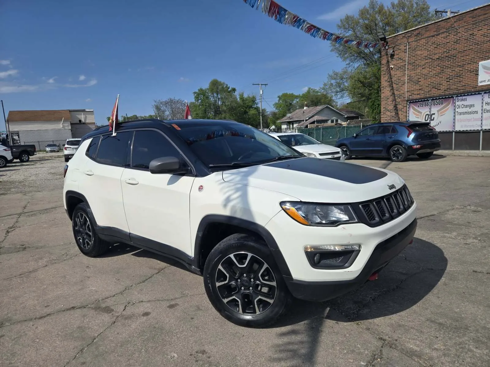 White 2021 Jeep Compass Trailhawk for sale in Gary, IN