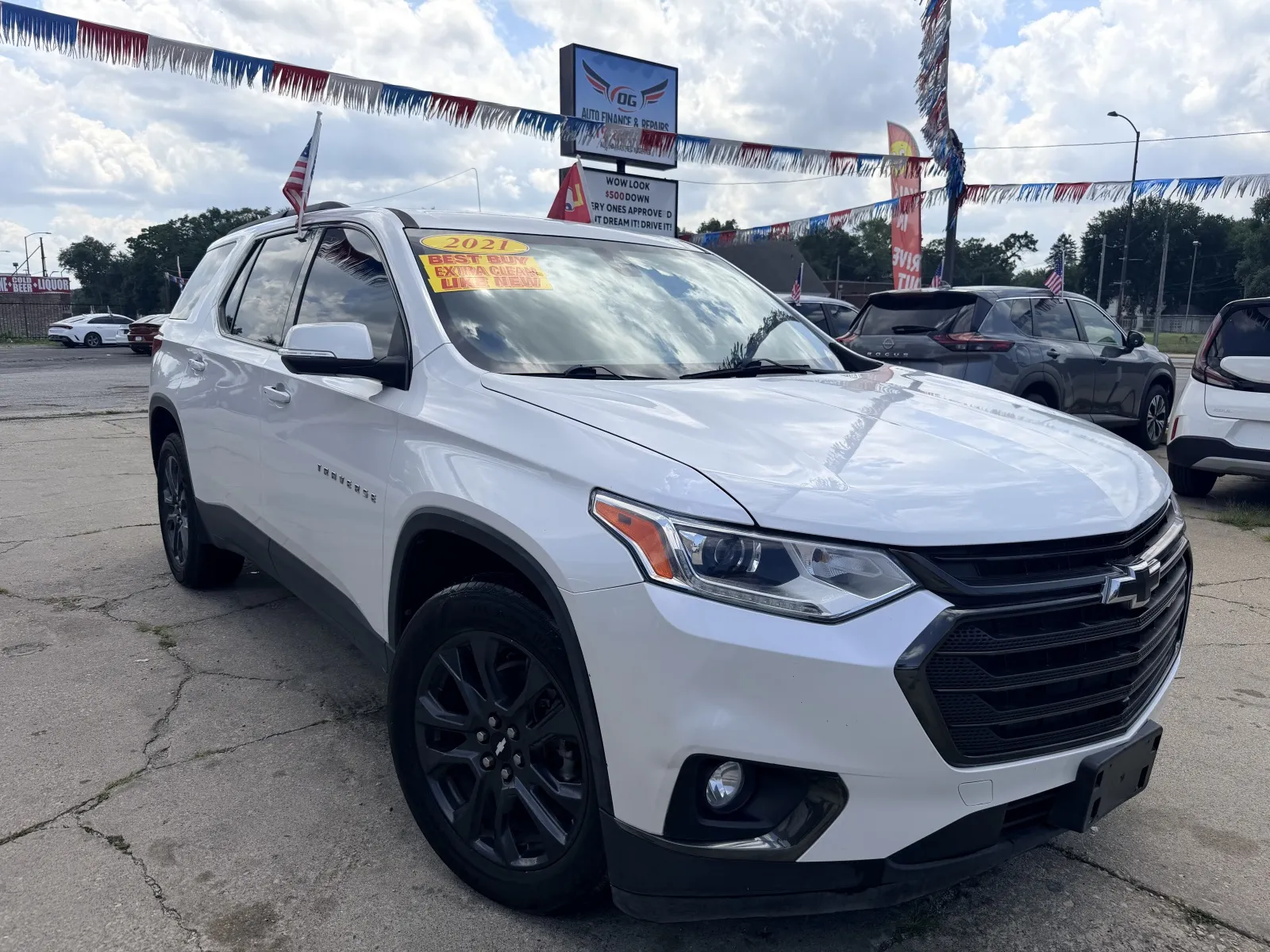 White 2021 Chevrolet Traverse RS for sale in Gary, IN