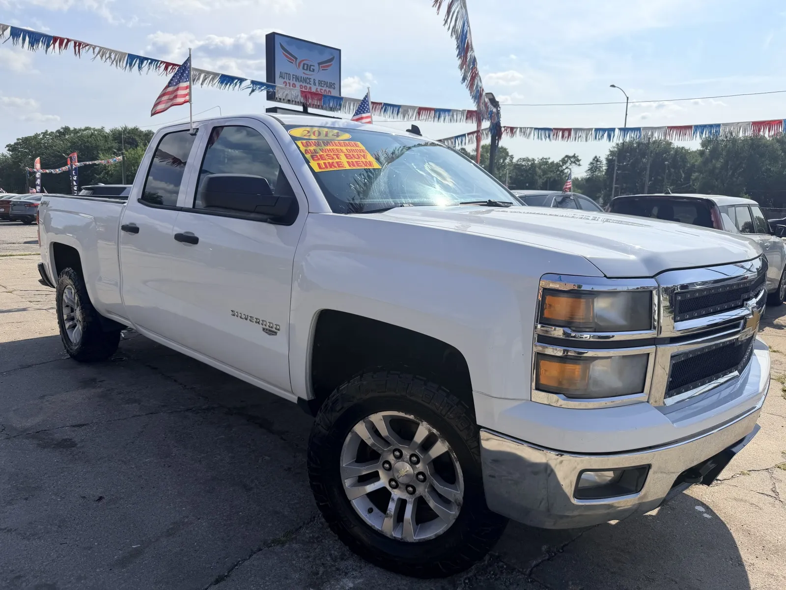 White 2014 Chevrolet Silverado 1500 LT for sale in Gary, IN