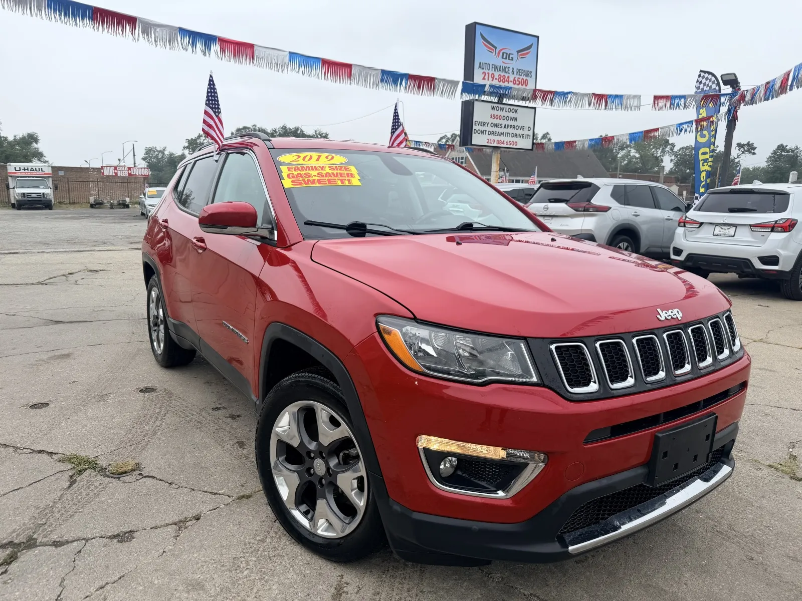 Red 2019 Jeep Compass Limited for sale in Gary, IN