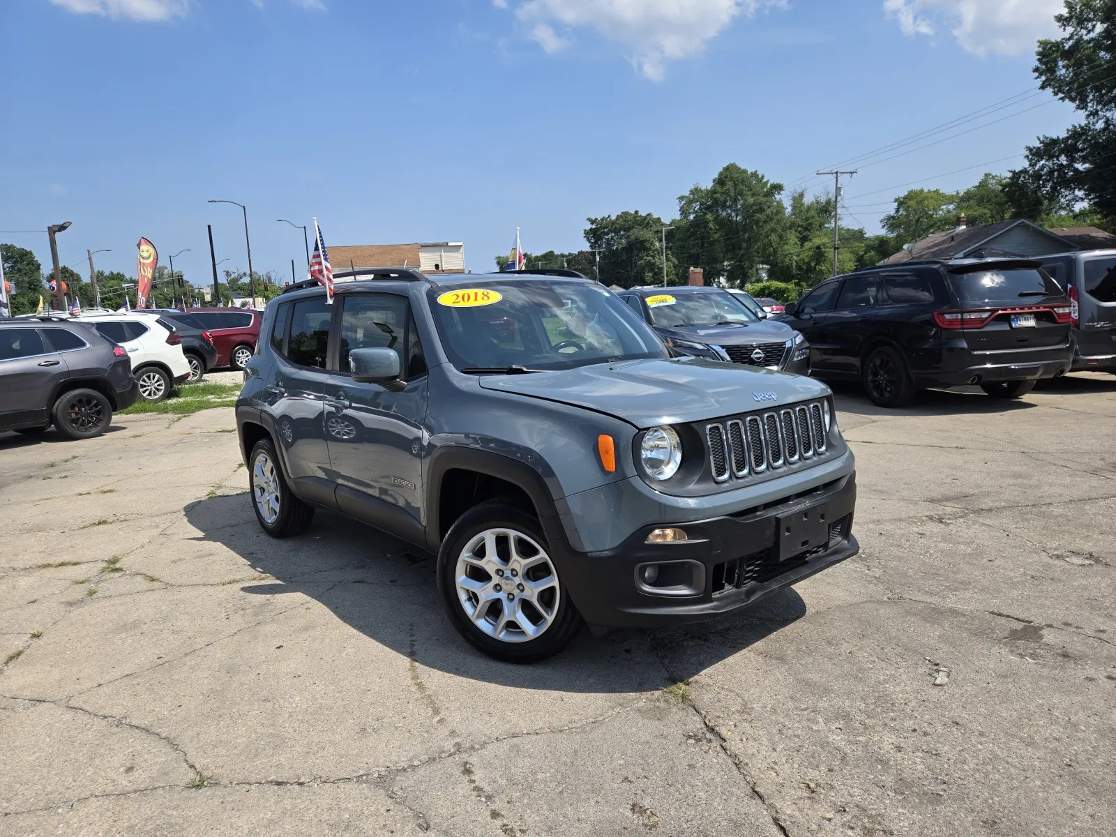 Silver 2018 Jeep Renegade Latitude for sale in Gary, IN