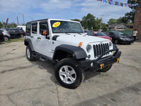 White 2014 Jeep Wrangler Unlimited Sport S for sale in Gary, IN