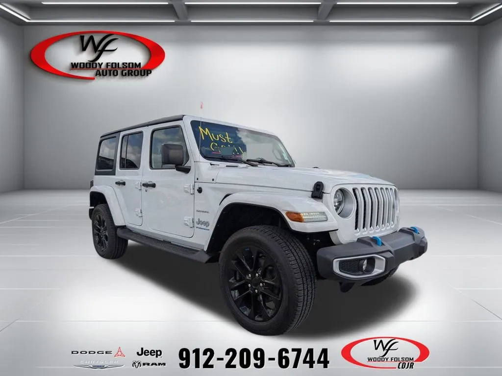 White 2023 Jeep Wrangler 4xe Sahara for sale in Baxley, GA