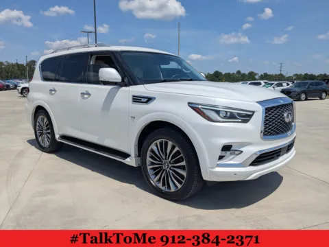 White 2019 INFINITI QX80 LUXE for sale in Douglas, GA