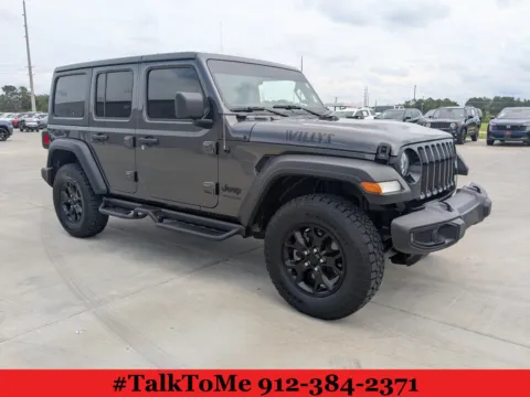 Gray 2021 Jeep Wrangler Unlimited Willys for sale in Douglas, GA