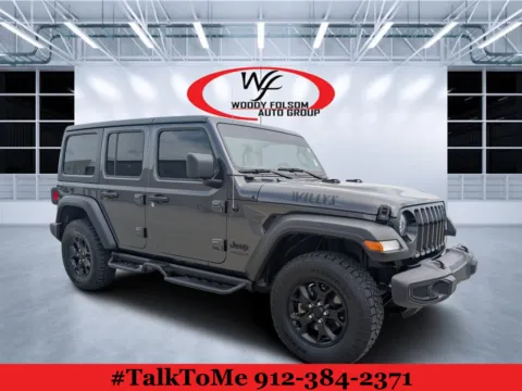 Gray 2021 Jeep Wrangler Unlimited Willys for sale in Douglas, GA
