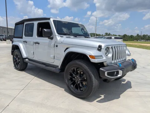 Silver 2023 Jeep Wrangler 4xe Sahara for sale in Douglas, GA