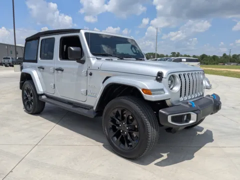Silver 2023 Jeep Wrangler 4xe Sahara for sale in Douglas, GA