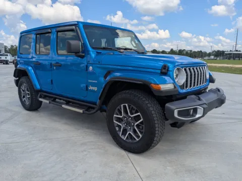 Blue 2024 Jeep Wrangler Sahara for sale in Douglas, GA