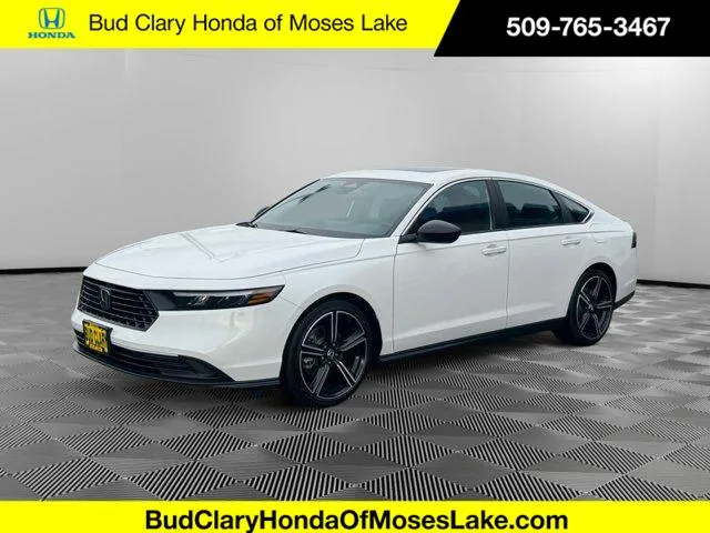 White 2025 Honda Accord Hybrid Sport for sale in Moses Lake, WA