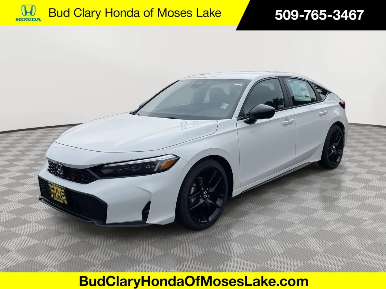 White 2025 Honda Civic Hatchback Sport for sale in Moses Lake, WA