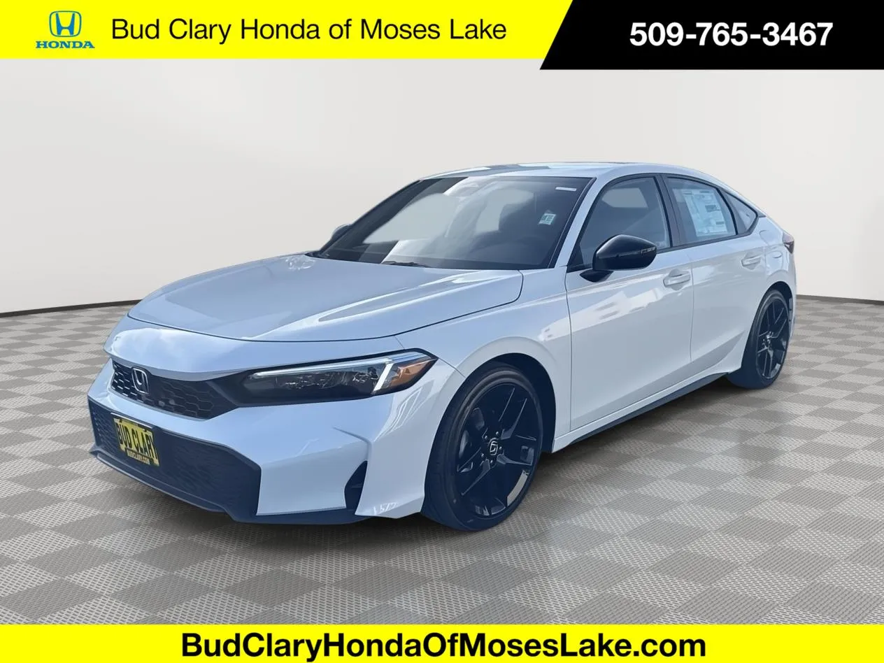 White 2026 Honda Civic Hatchback Sport for sale in Moses Lake, WA