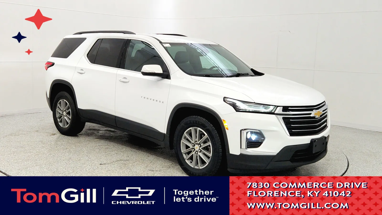 White 2023 Chevrolet Traverse LT Leather for sale in Florence, KY