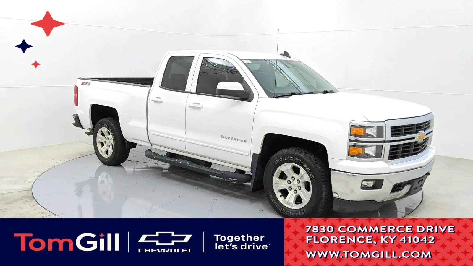 White 2015 Chevrolet Silverado 1500 LT for sale in Florence, KY