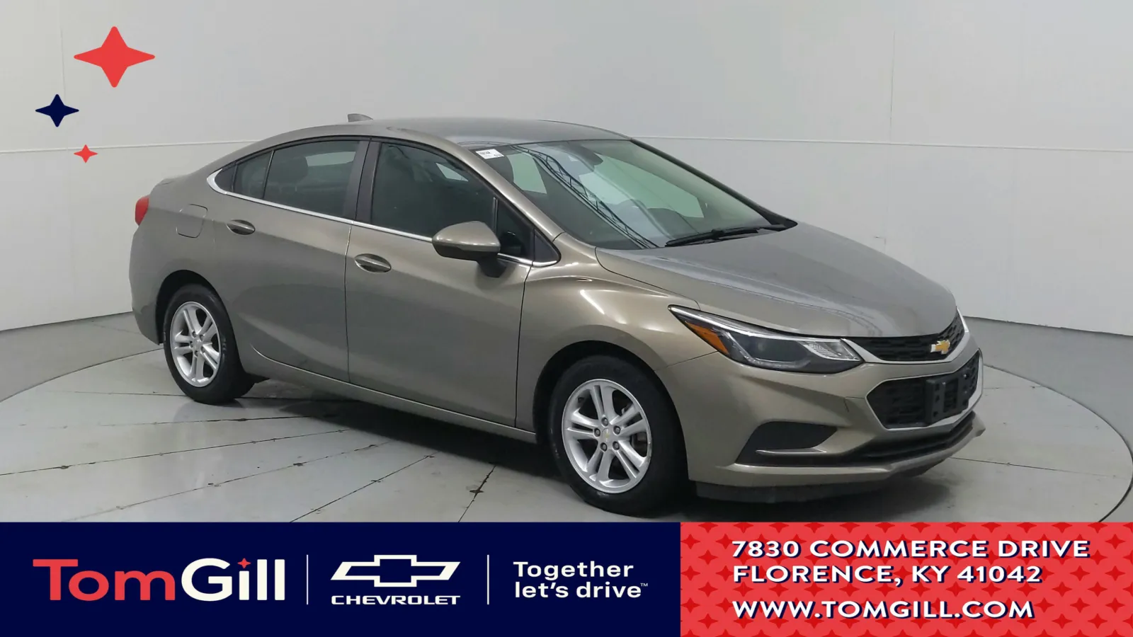 Gray 2017 Chevrolet Cruze LT for sale in Florence, KY