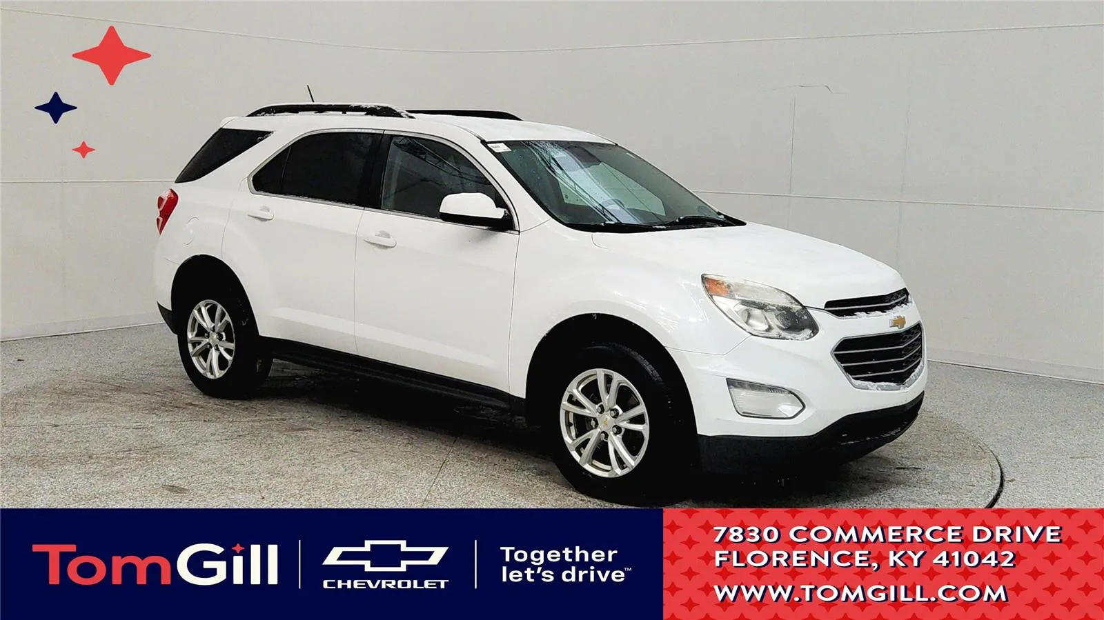White 2017 Chevrolet Equinox LT for sale in Florence, KY