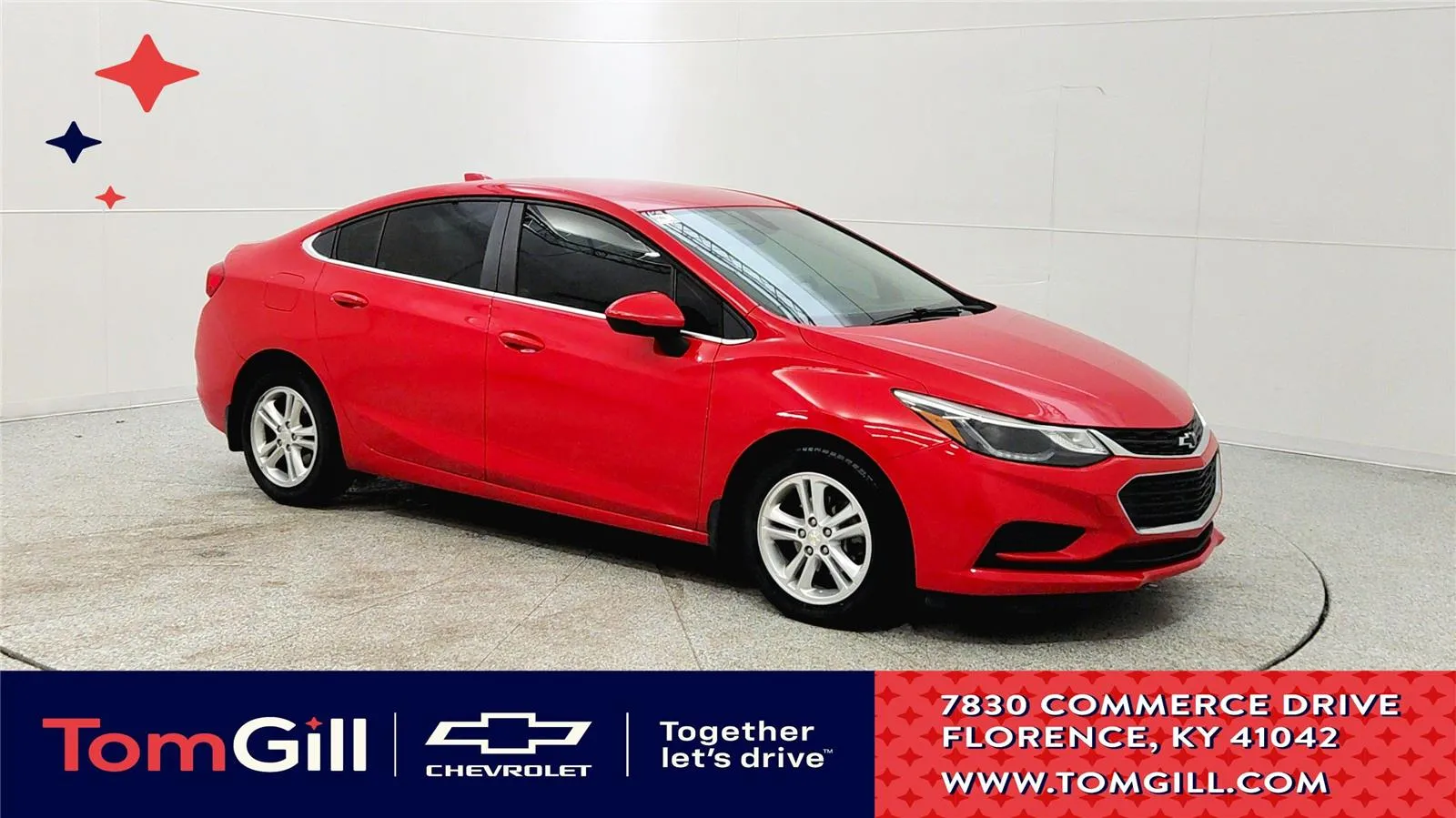 Red 2018 Chevrolet Cruze LT for sale in Florence, KY