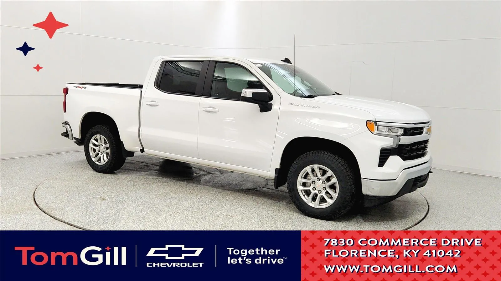 White 2023 Chevrolet Silverado 1500 LT for sale in Florence, KY