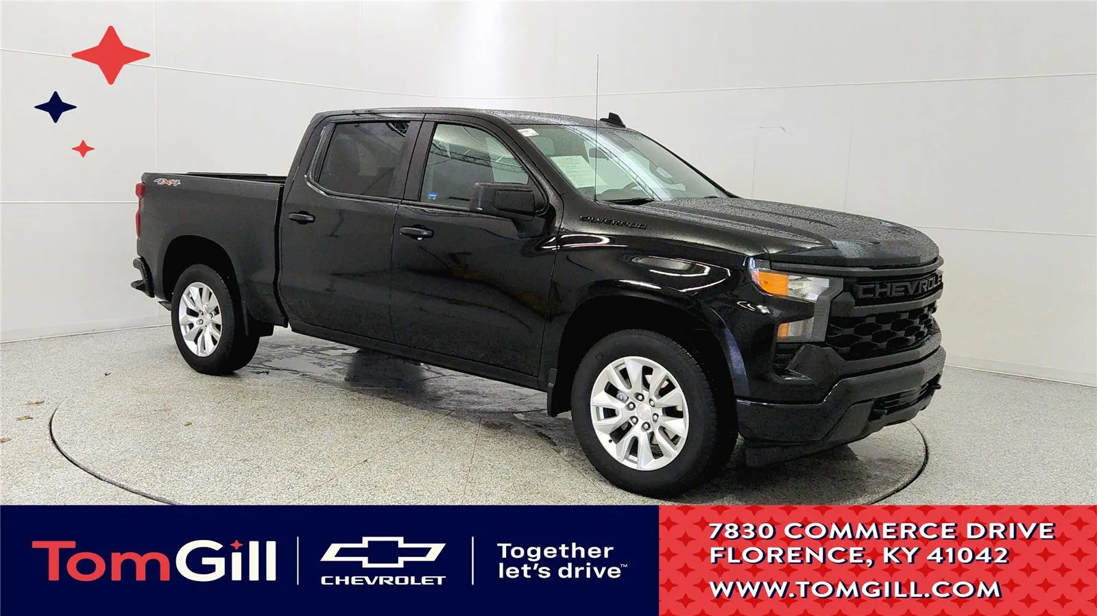 Black 2023 Chevrolet Silverado 1500 Custom for sale in Florence, KY