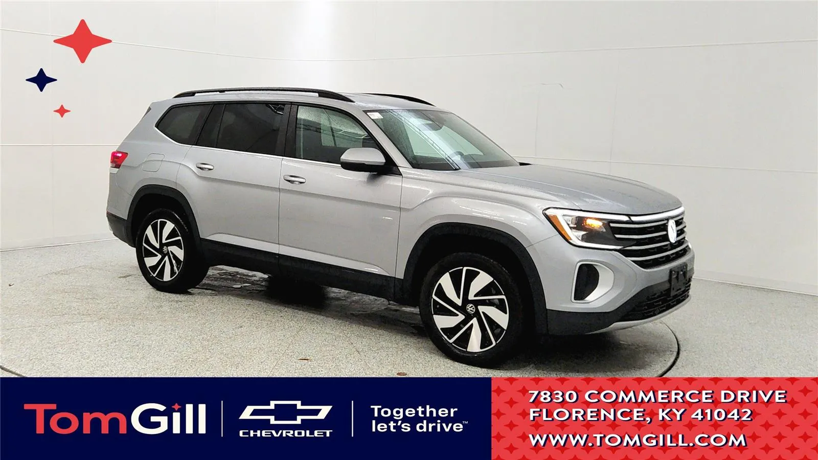 Silver 2025 Volkswagen Atlas 2.0T SE w/Technology for sale in Florence, KY
