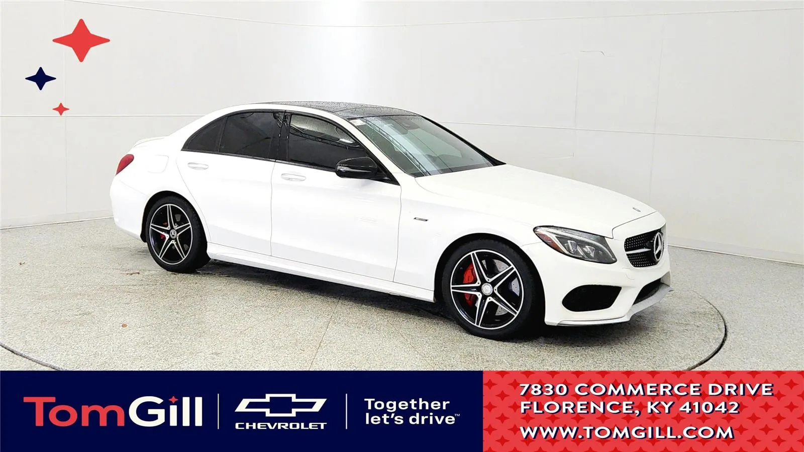 White 2016 Mercedes-Benz C-Class C 450 AMG for sale in Florence, KY