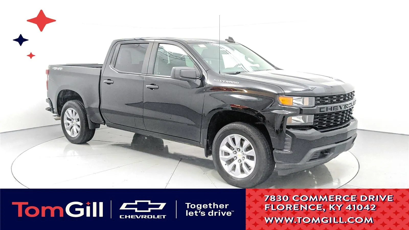 Black 2019 Chevrolet Silverado 1500 Custom for sale in Florence, KY