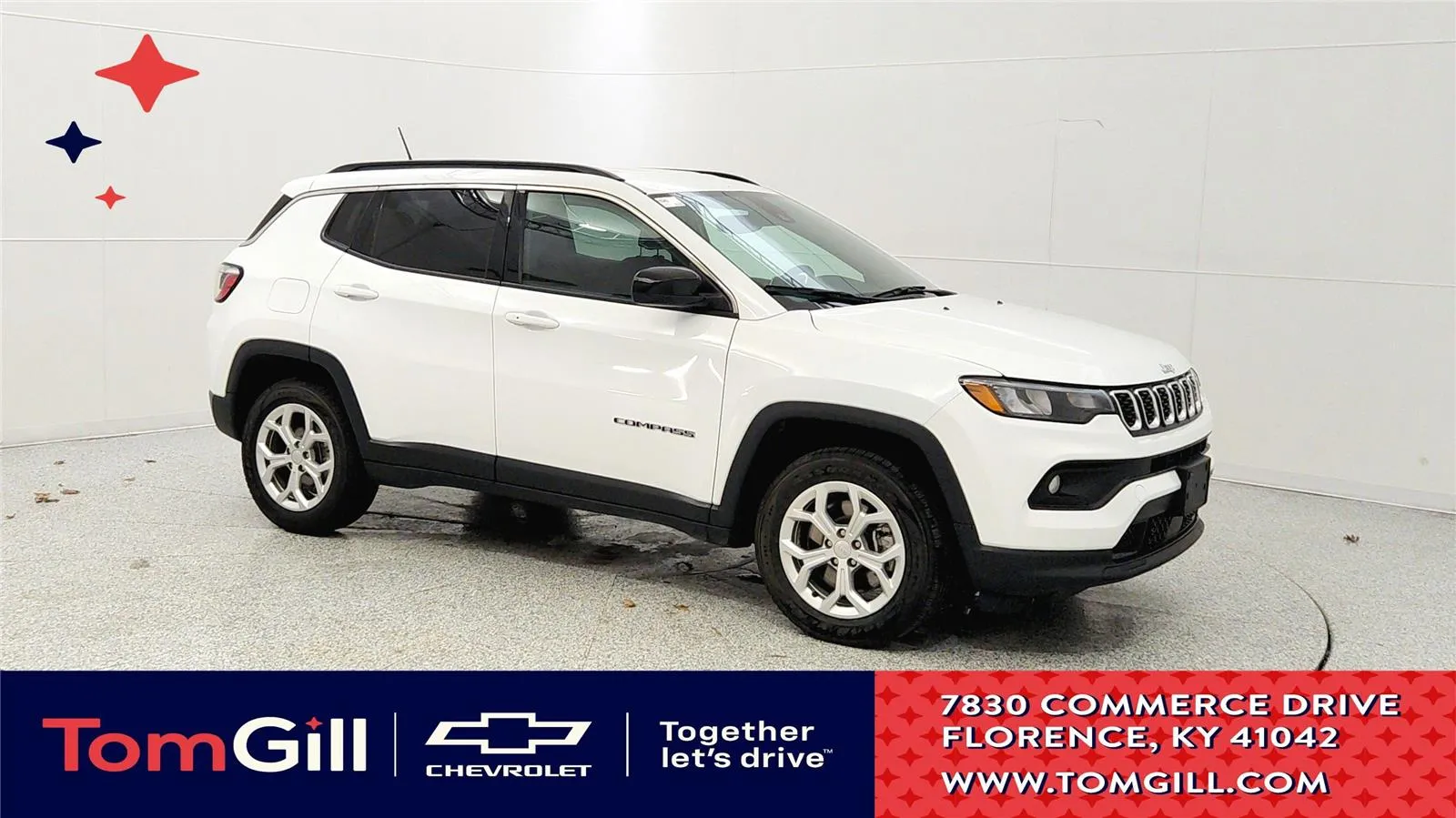 White 2024 Jeep Compass Latitude for sale in Florence, KY