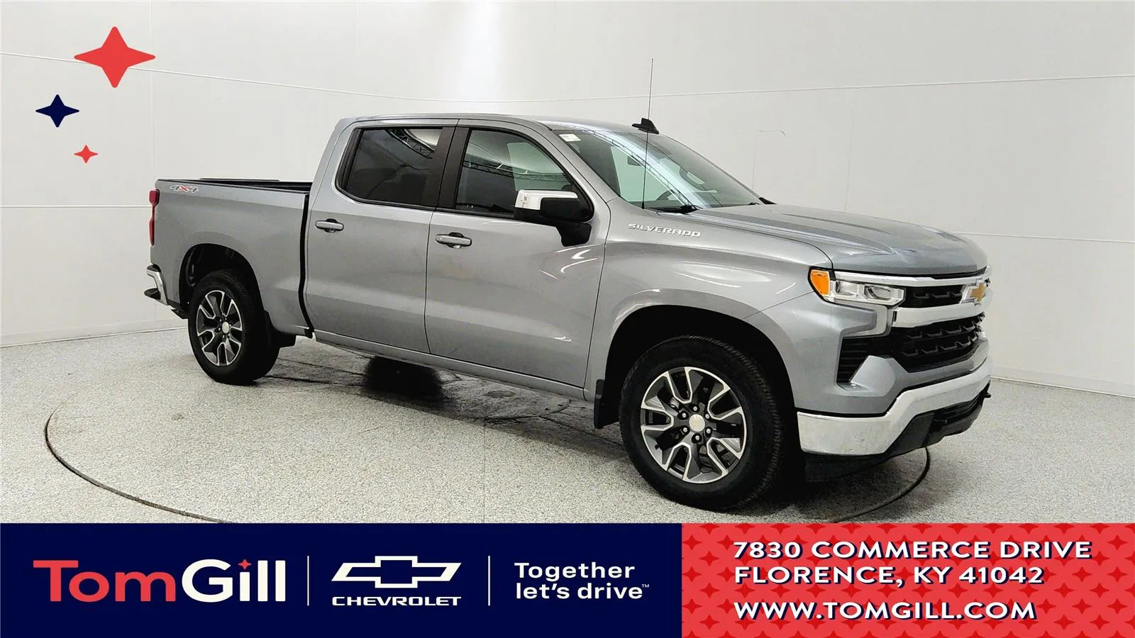 Gray 2023 Chevrolet Silverado 1500 LT for sale in Florence, KY